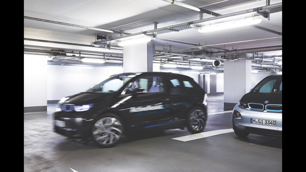 VALET PARKING BMW has developed a system that will see the driver exit the car in a multistory car park – going shopping or to a meeting – while the car autonomously finds a parking space. Once summoned by smart watch, the vehicle will pick up the driver 