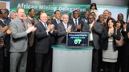 The African mining delegation closes the TSX on Tuesday.