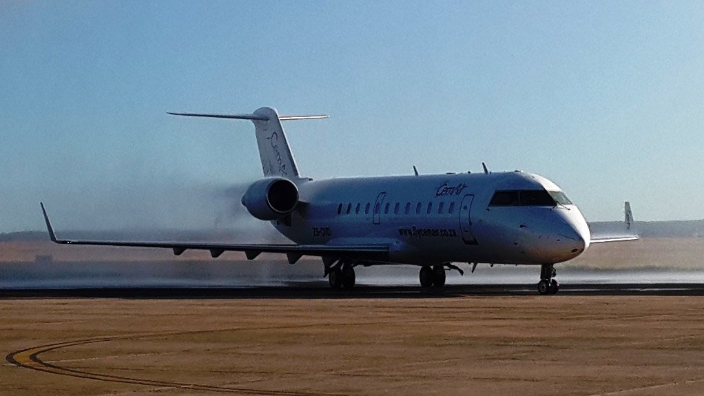 BOMBARDIER CRJ 100 AT BLOEMFONTEIN
CemAir added 15 CRJ 100 jet liners to its fleet in June to grow as a regional scheduled carrier