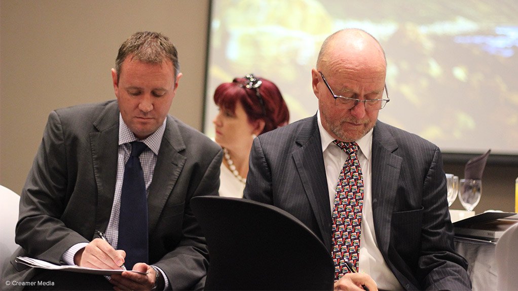 Tourism Minister Derek Hanekom and Department of Toursim incentive programme chief director Bernhard Meyer