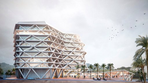 An artist's impression of One Airport Square, Ghana