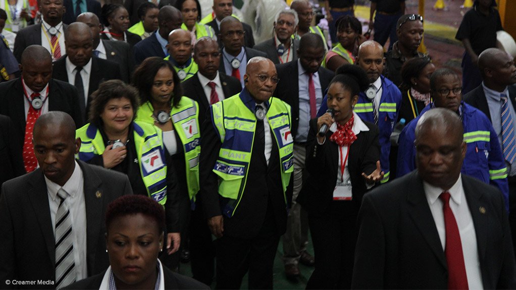 President Jacob Zuma tours Koedoespoort rail-engineering facility