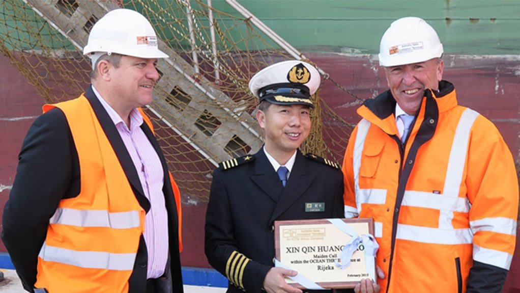 CSCL maiden call at the AGCT launches Ocean 3 in Rijeka