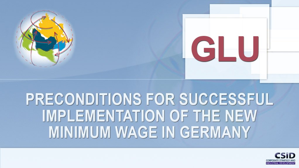 Preconditions for successful implementation of the new minimum wage in Germany (March 2015)