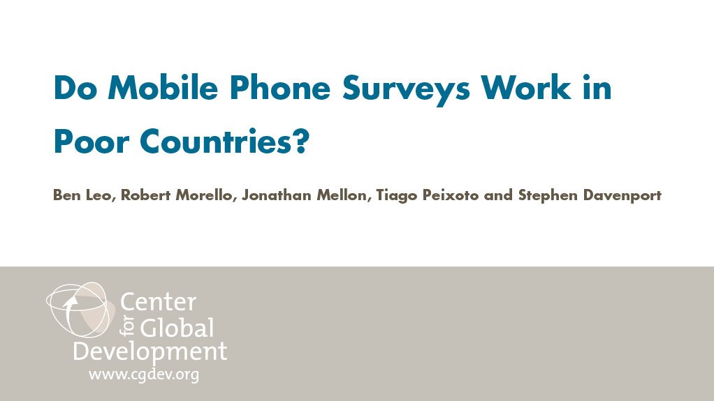 Do mobile phone surveys work in poor countries? (April 2015)