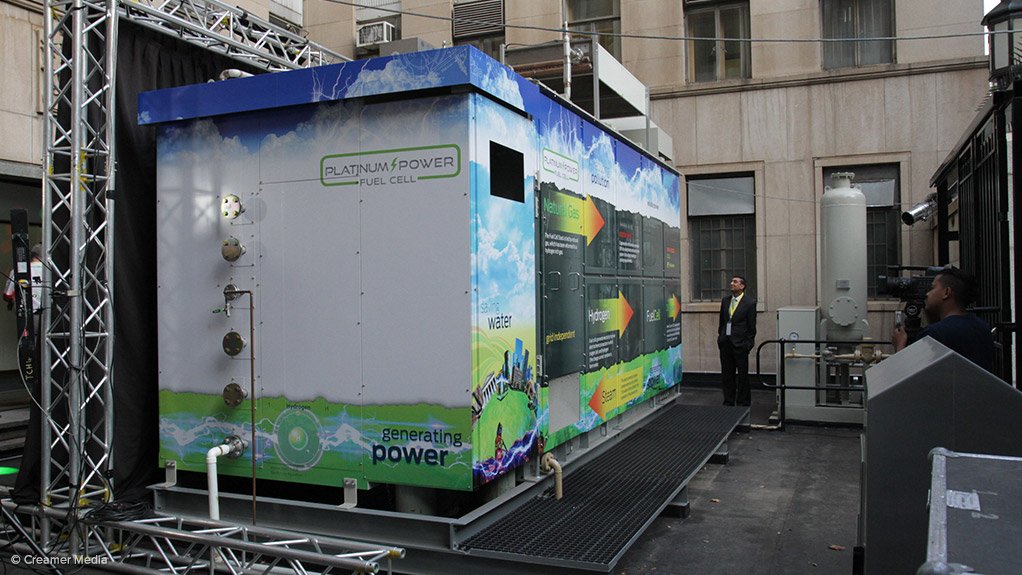 Platinum fuel cell at Chamber of Mines