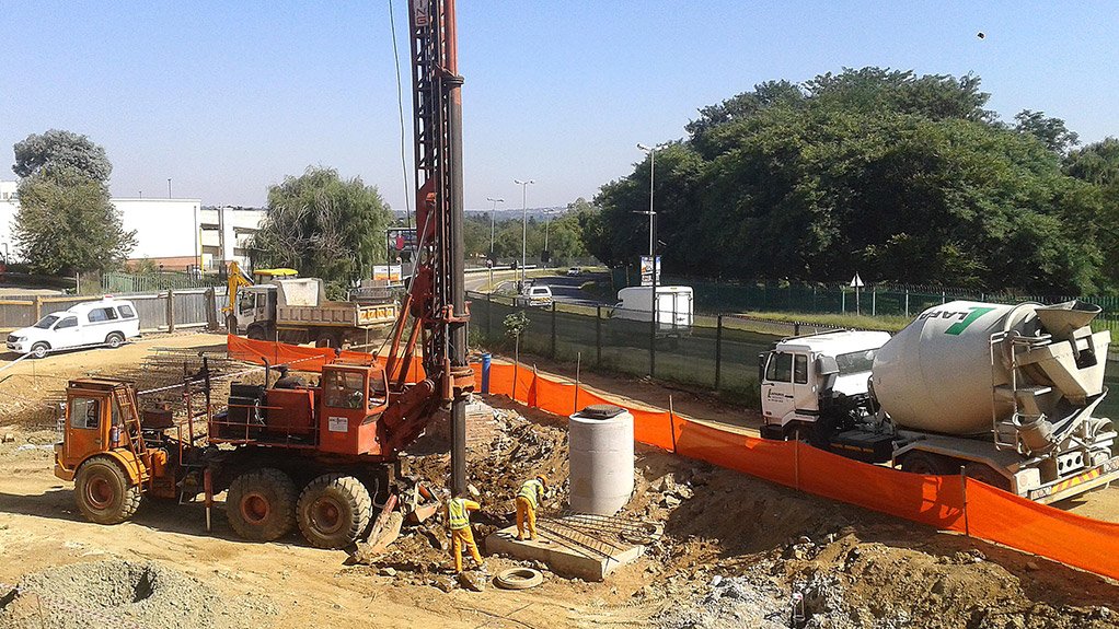 Drill-And-Cast Option For Gauteng Piling To Cope With Underground Water