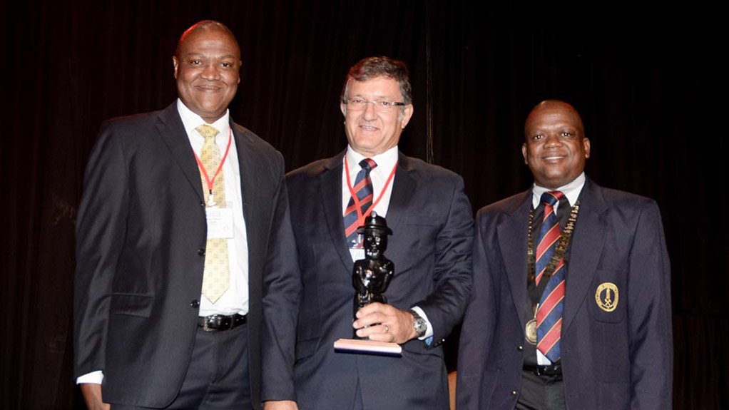 HONOURED David Msiza, Christo De Klerk and Ronald Mafoko