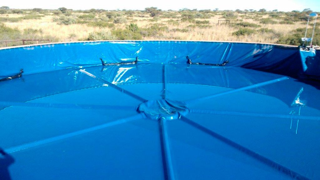 Recyclable dam liner  prevents excess water loss
