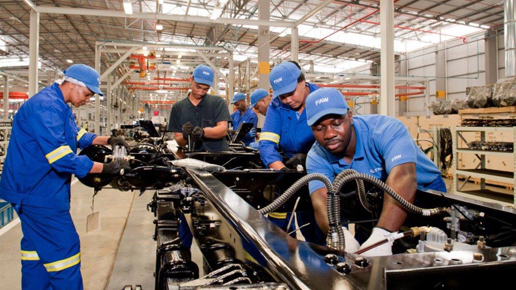 Truck assembly at the Coega plant
