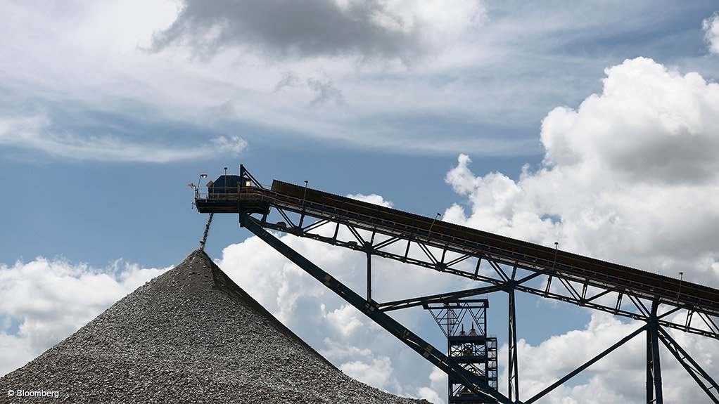 TRANSPORTING MINERALS
The weight of material on an inclined conveyor can be enormous 
