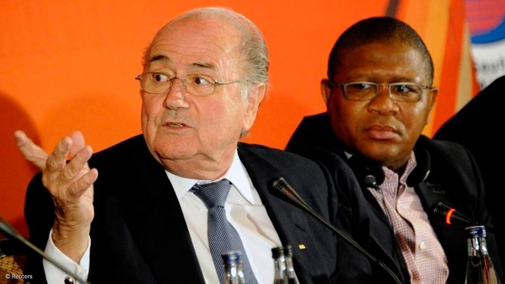 Sepp Blatter and Fikile Mbalula 