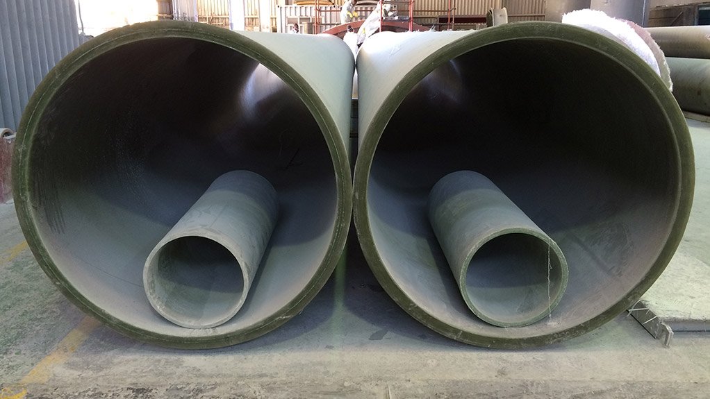 GLASS-REINFORCED PLASTIC
Pipes made from glass-reinforced plastic can be designed to withstand abrasion that occurs externally
