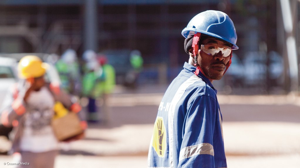 A worker at Medupi