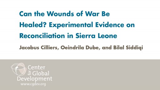 Can the wounds of war be healed? Experimental evidence on reconciliation in Sierra Leone (June 2015)