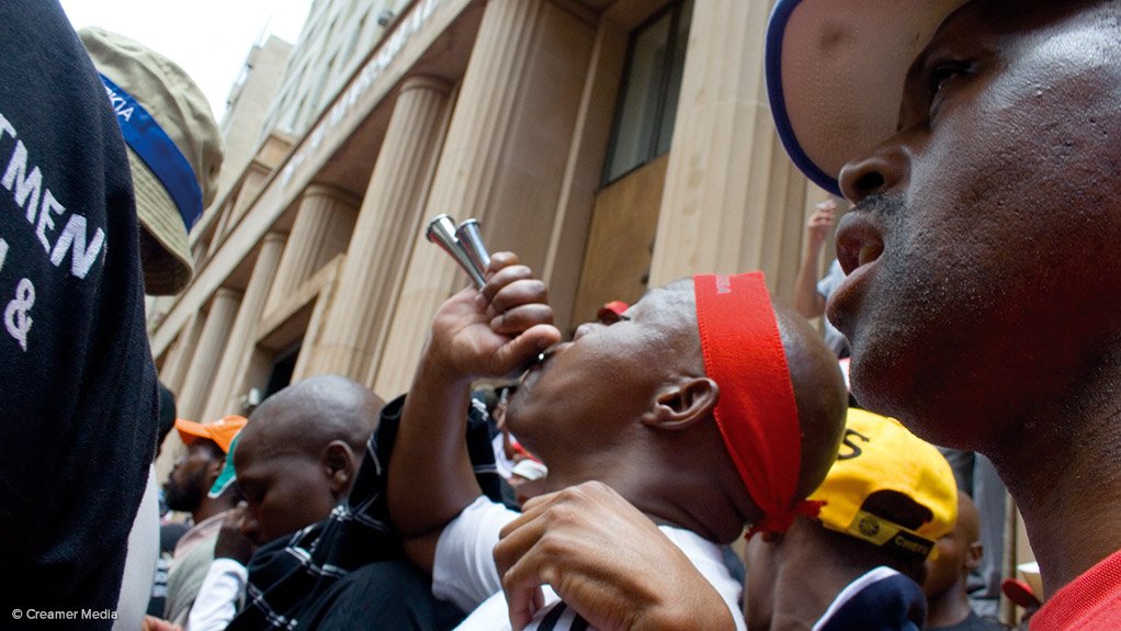 Have protests in South Africa nearly doubled since 2010?