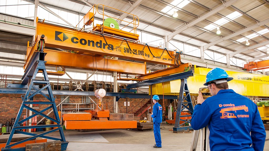 LIFTING ORDER
Condra's headgear cranes, featuring high-tensile ropes, have significant high lifts of more than 80 m
