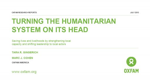 Turning the humanitarian system on its head (July 2015)