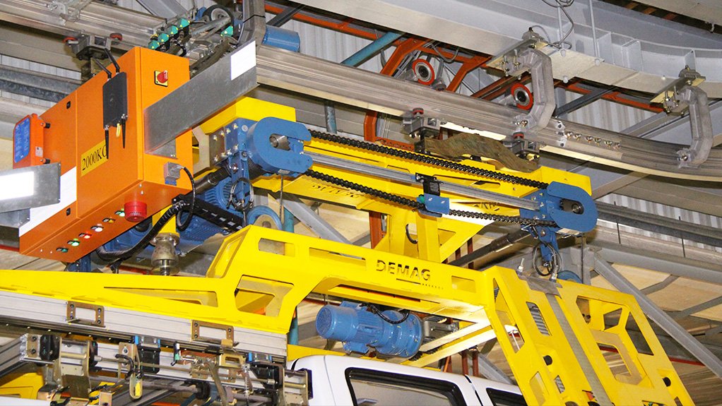 DEMAG MONO-RAIL SYSTEM 
South Africa’s automotive industry has a specific need for robust and heavy-duty linear overhead materials-handling solutions