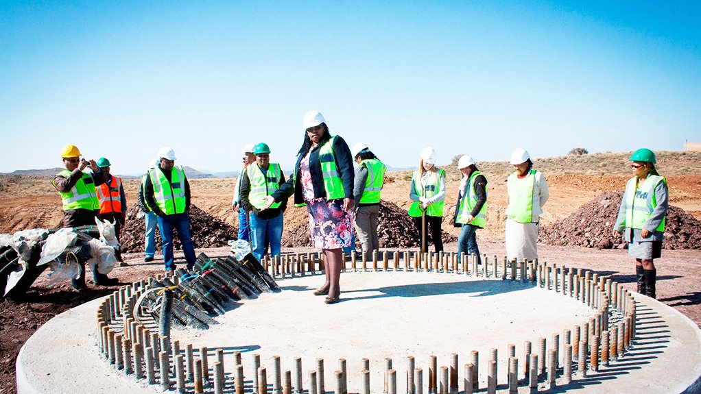 LAYING THE FOUNDATION
Umsobomvu local municipality mayor Nombulelo Hermans at the Noupoort Wind Farm site
