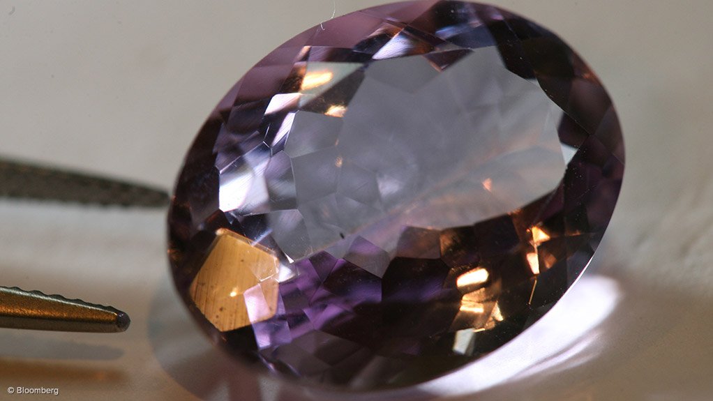 FLEDGLING PERFORMER
While amethyst prices are low Gemfields believes the gemstone can be sold at much higher prices per carat
