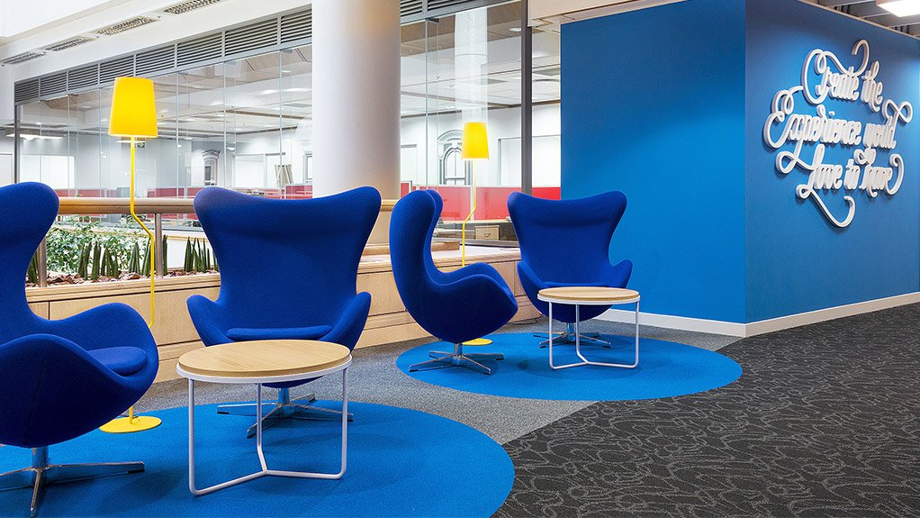Flooring Reflects 'Energetic Dot-Com Image' Of Property Company