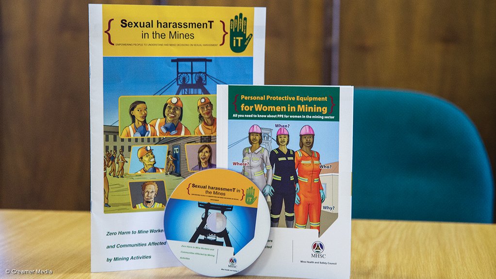 EDUCATION CRUSADE An illustrated booklet, a poster and an 11 minute long DVD have been produced to better educate mine employees about sexual harassment 