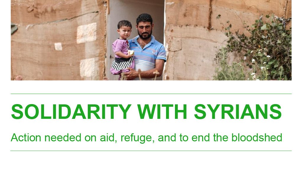 Solidarity With Syrians – Action needed on aid, refuge, and to end the bloodshed (October 2015)