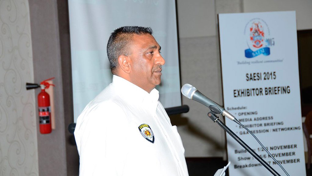 DINO PADAYACHEE The SAESI president addressing a media briefing on 30th September
