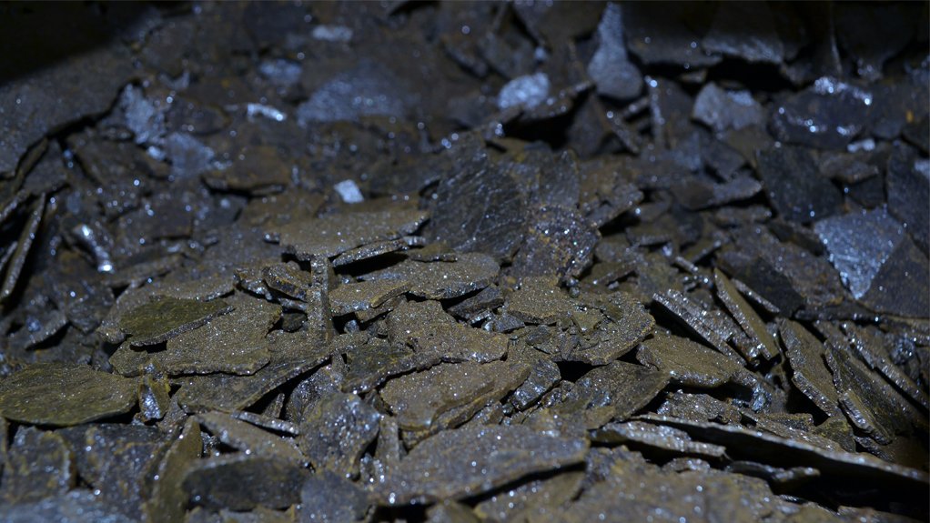 Vanadium pentoxide flakes produced at the Maracas Menchen mine, in Bahia, Brazil.