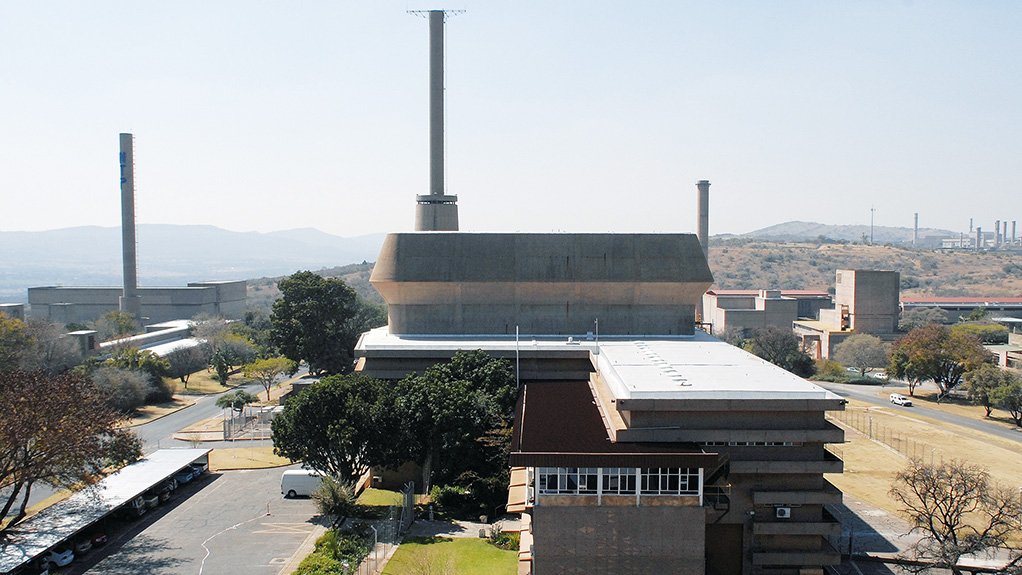CORE OF A COMPLEX The SAFARI-1 reactor building today, surrounded by other facilities. Visible to the left is the processing laboratory facility of NTP Radioisotopes