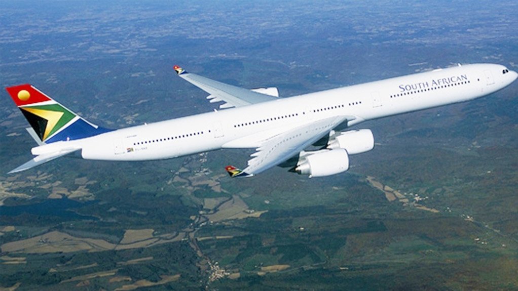 An Airbus A340-600 wide body airliner of SAA