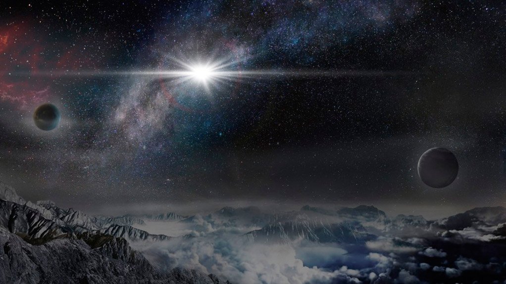 An artist’s impression of what ASASSN-15lh would look like form the surface of a planet lying 10 000 light years distant in the same galaxy as the supernova