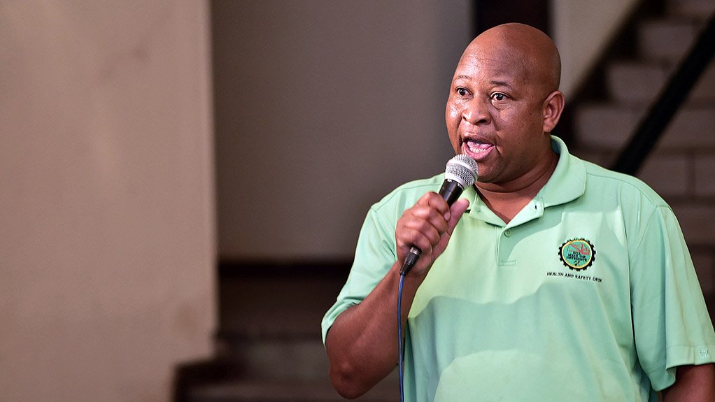 The Association of Mineworkers and Construction Union (AMCU) national health and safety chairperson Gabriel Nkosi 