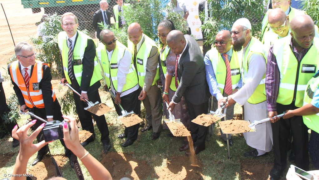 Dignitaries turn the first sod at Gibela factory site