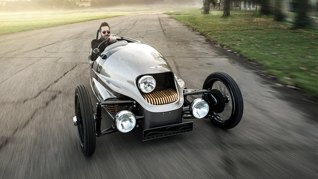 Morgan’s EV3 is a three-wheel electric vehicle, weighing less than 500 kg, with a range of 240 km. It takes about nine seconds to reach 100 km/h. The vehicle takes its inspiration from 1930s aeroengine ace cars, classic motorcycles and 1950s fantasy automatons. The UK’s Morgan Motor Company builds cars by hand from ash wood, aluminium and leather. There are Morgan dealers in Gauteng and the Eastern Cape.