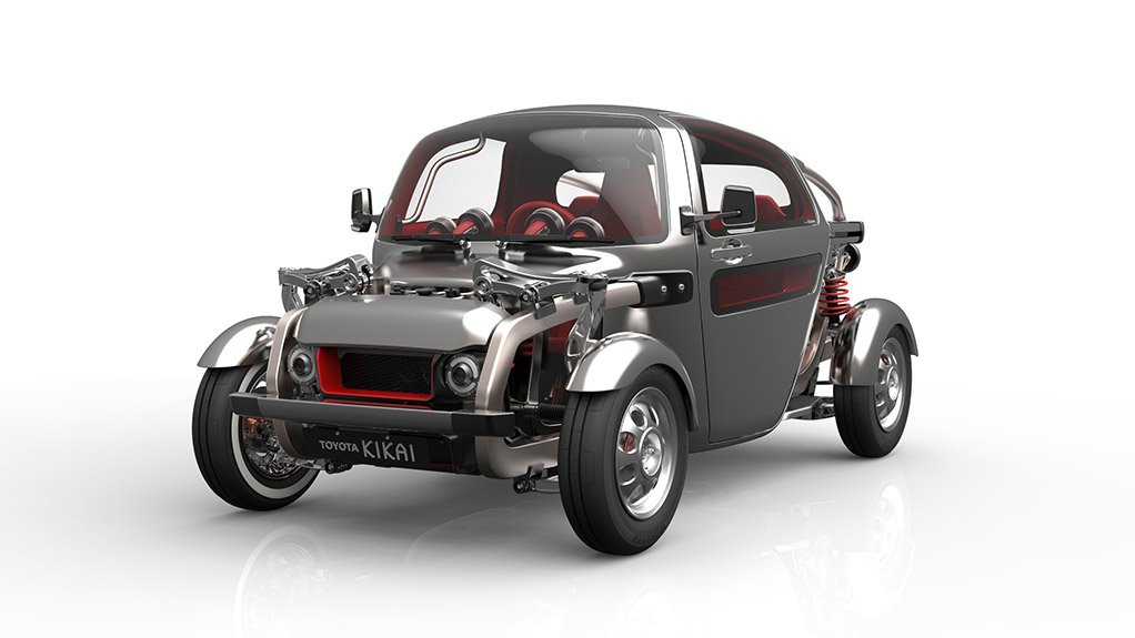 The Toyota Kikai celebrates the ‘appeal of the machine’, says the Japanese manufacturer. The concept car reveals the machinery normally hidden beneath the bodywork.