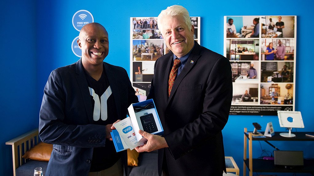 Minister Winde and Katlego Maphai.