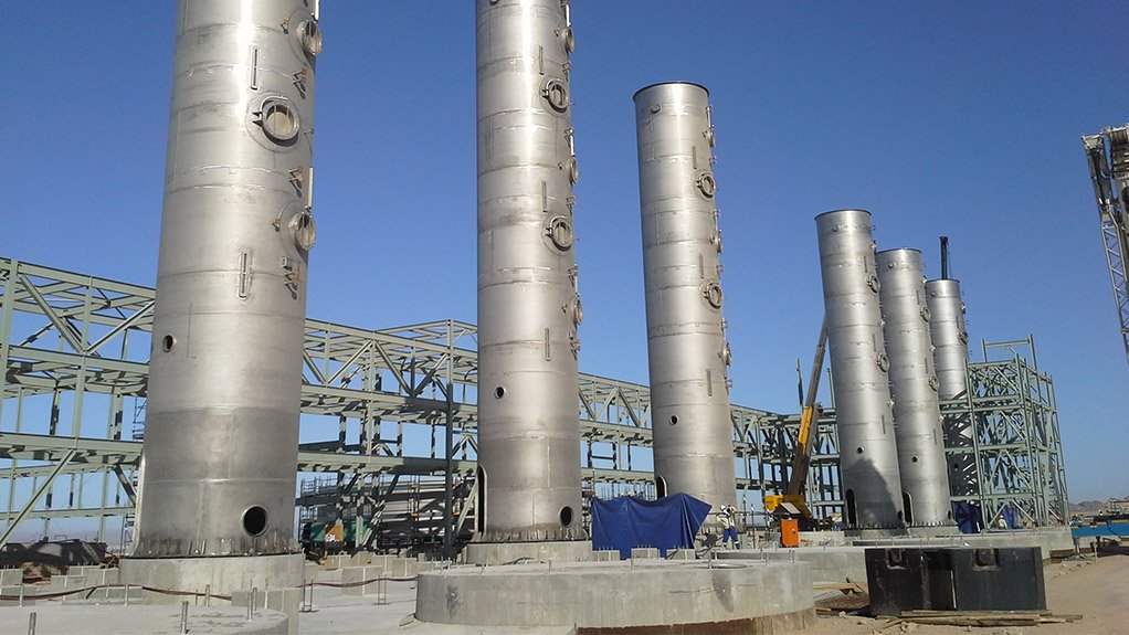 Adsorption and Elution Columns for the Swakop Uranium Husab Project in Namibia.