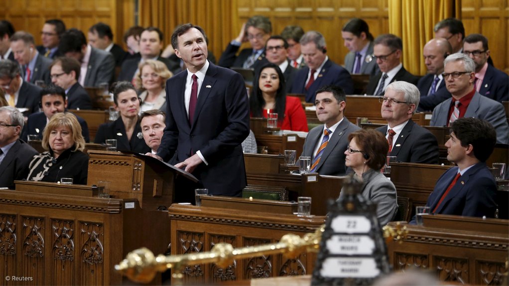 Canada's Finance Minister Bill Morneau delivers the 2016 federal budget in the House of Commons on Parliament Hill, in Ottawa.
