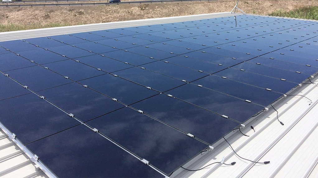 Solar panel installation at Growthpoint’s Airport Industria property near the Cape Town International Airport
