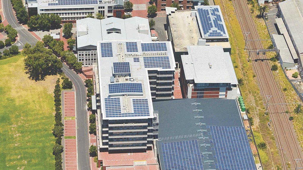 LARGE INSTALLATION Black River Park’s 1.2 MW installation is the largest grid-tied system in Cape Town
