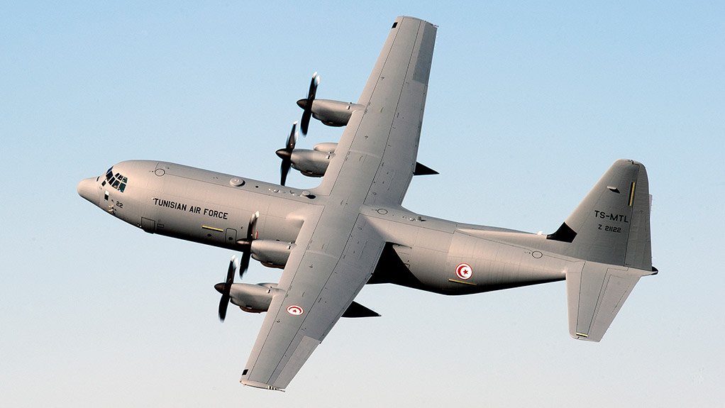 A C-130J of the Tunisian Air Force