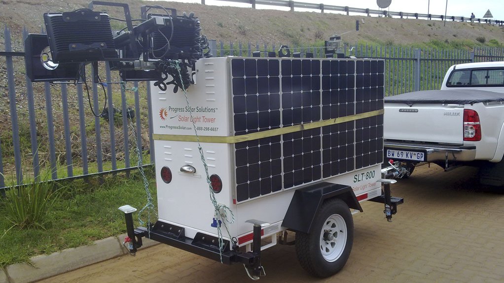 POWER SOLUTION The ZRW mobile solar-powered floodlighting system was supplied to Namibian iron-ore mine which requires electricity to run 24/7