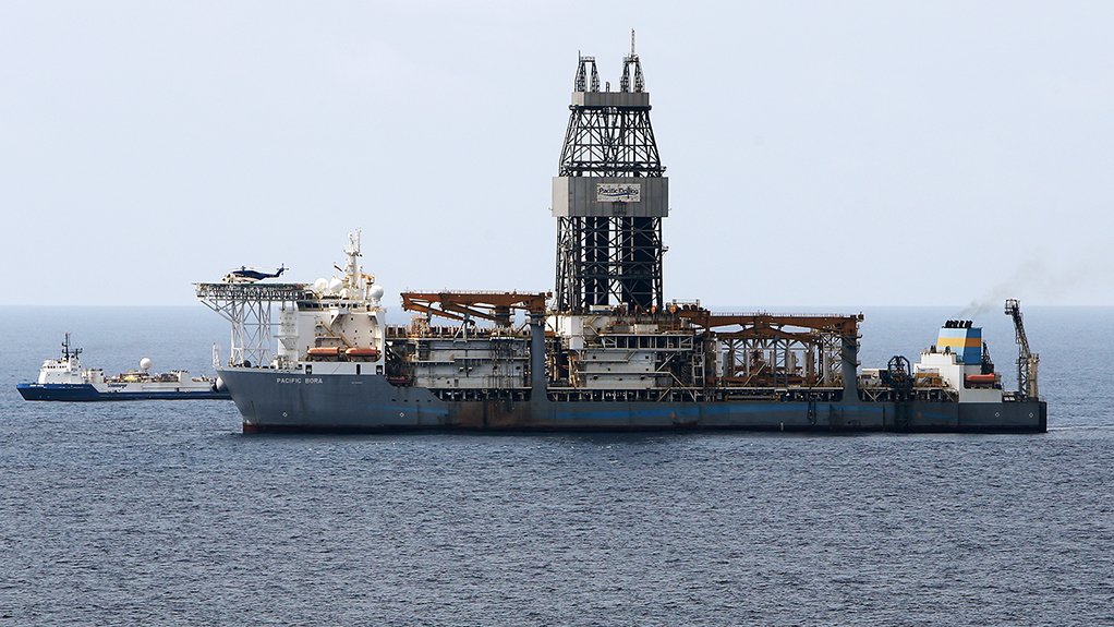 HIT HARDEST Oil producers have been hit the hardest by commodity price falls. The drillship Pacific Bora is pictured in Nigeria’s Agbami deep-water oilfield in November last year 
