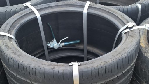 Steel strapping enhances  conventional tyre wall barrier 