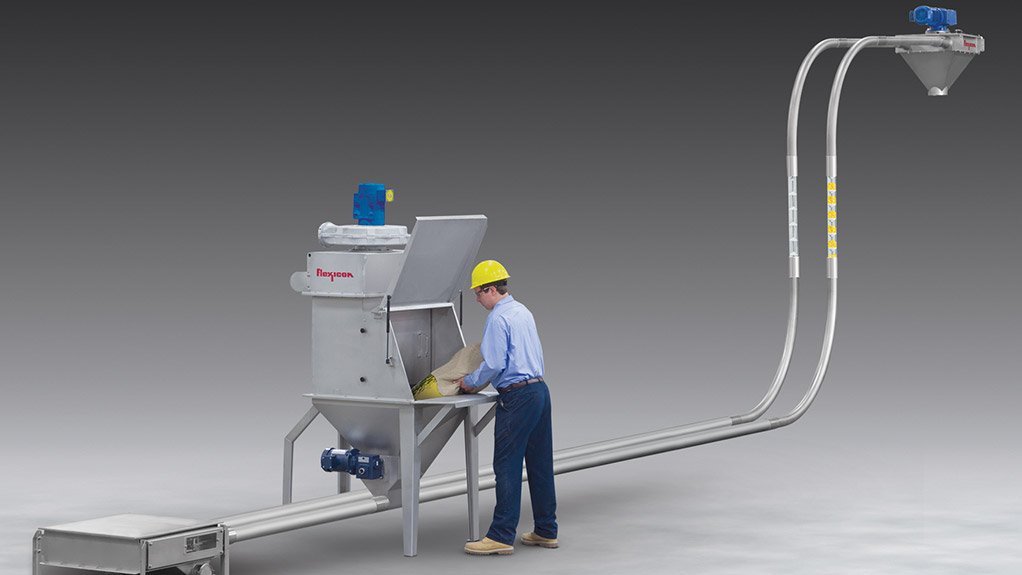 Bag Dump Station With Tubular Cable Conveyor