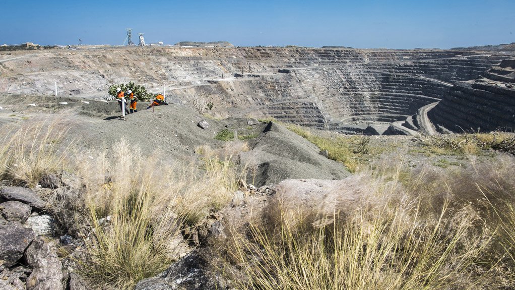 OPENPIT TO UNDERGROUND Production from the underground development is expected in 2022 and the current plant will treat about 132-million tons of material, containing an estimated 94-million carats 