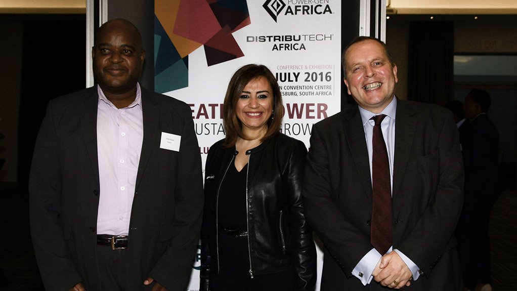Eskom is the host Utility of the upcoming POWER-GEN & DistribuTECH Africa. From Left to right: Willy Majola, Senior General Manager Engineering at Eskom, Feraye Gurel, Event Director of POWER-GEN & DistribuTECH Africa and Glen Ensor, Managing Director of PennWell.