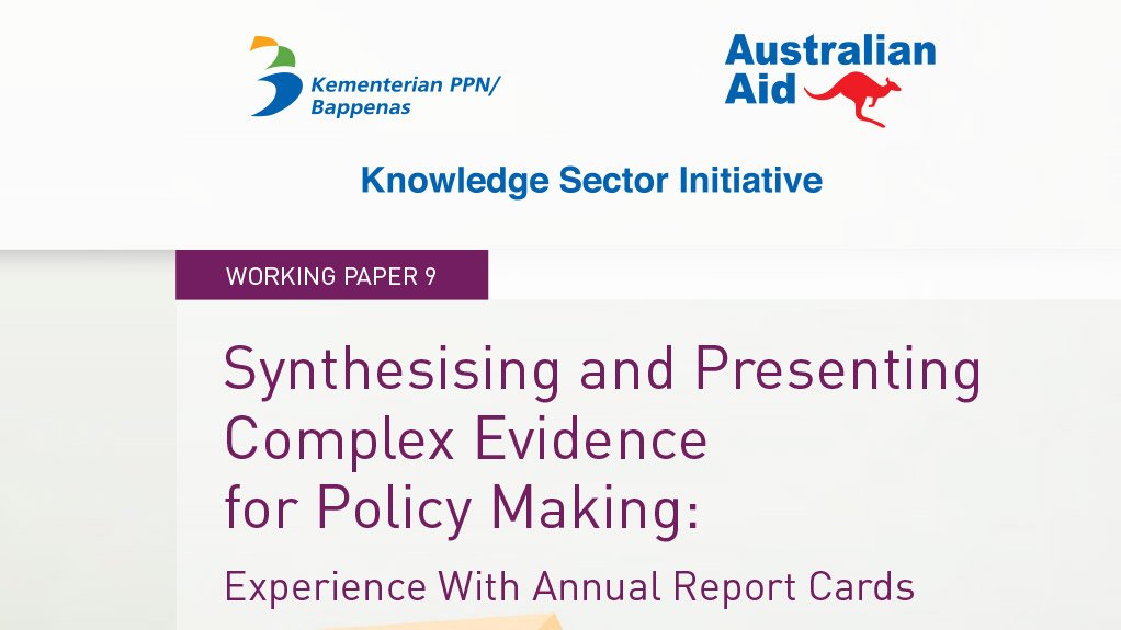 Synthesising and presenting complex evidence for policy-making (May 2016)